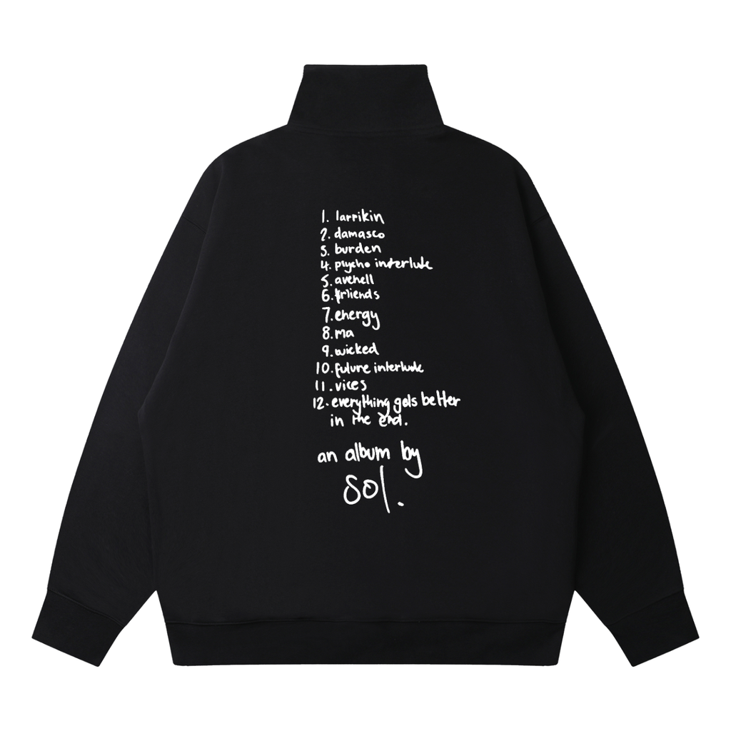 Quarter-Zip Drop Shoulder Sweatshirt