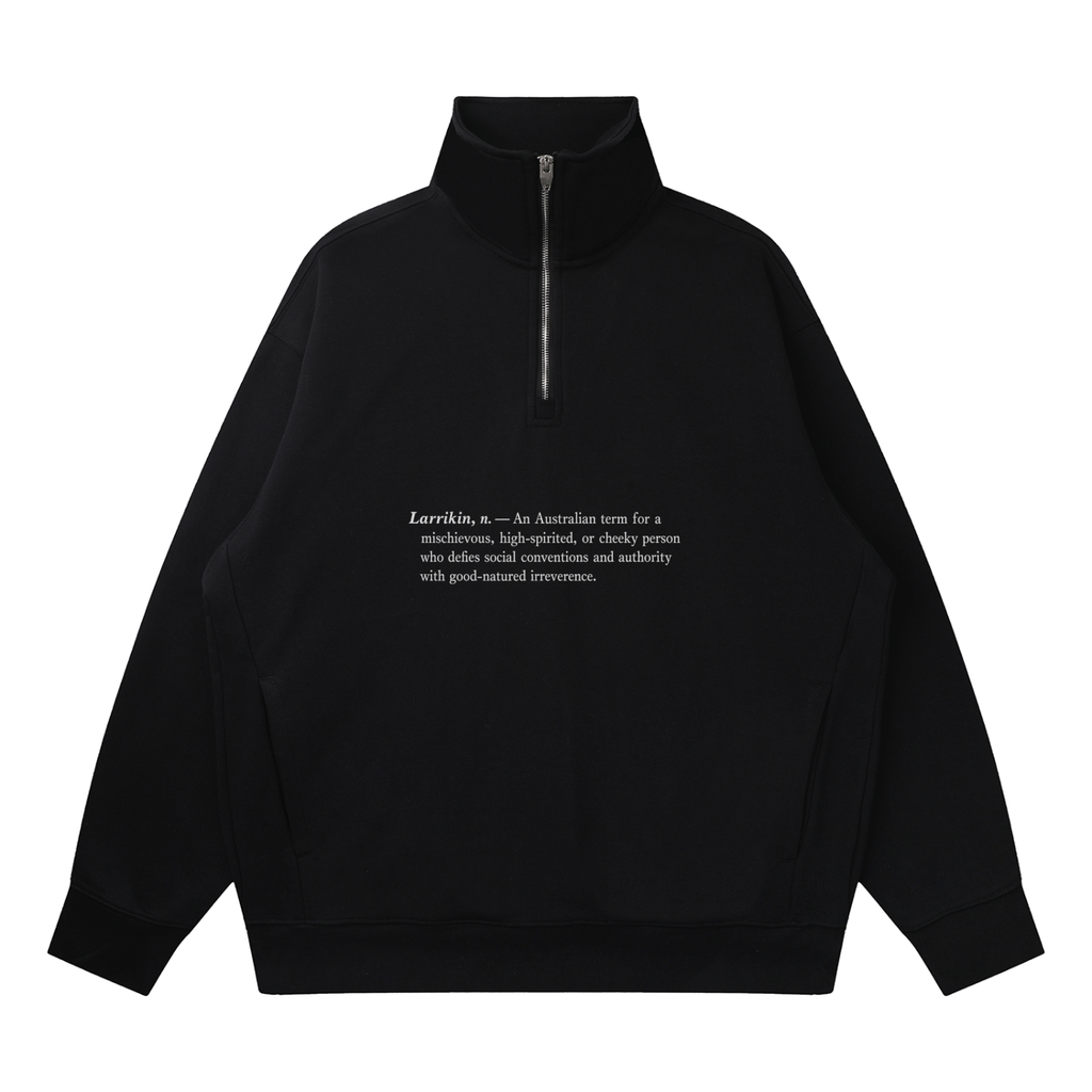 Quarter-Zip Drop Shoulder Sweatshirt