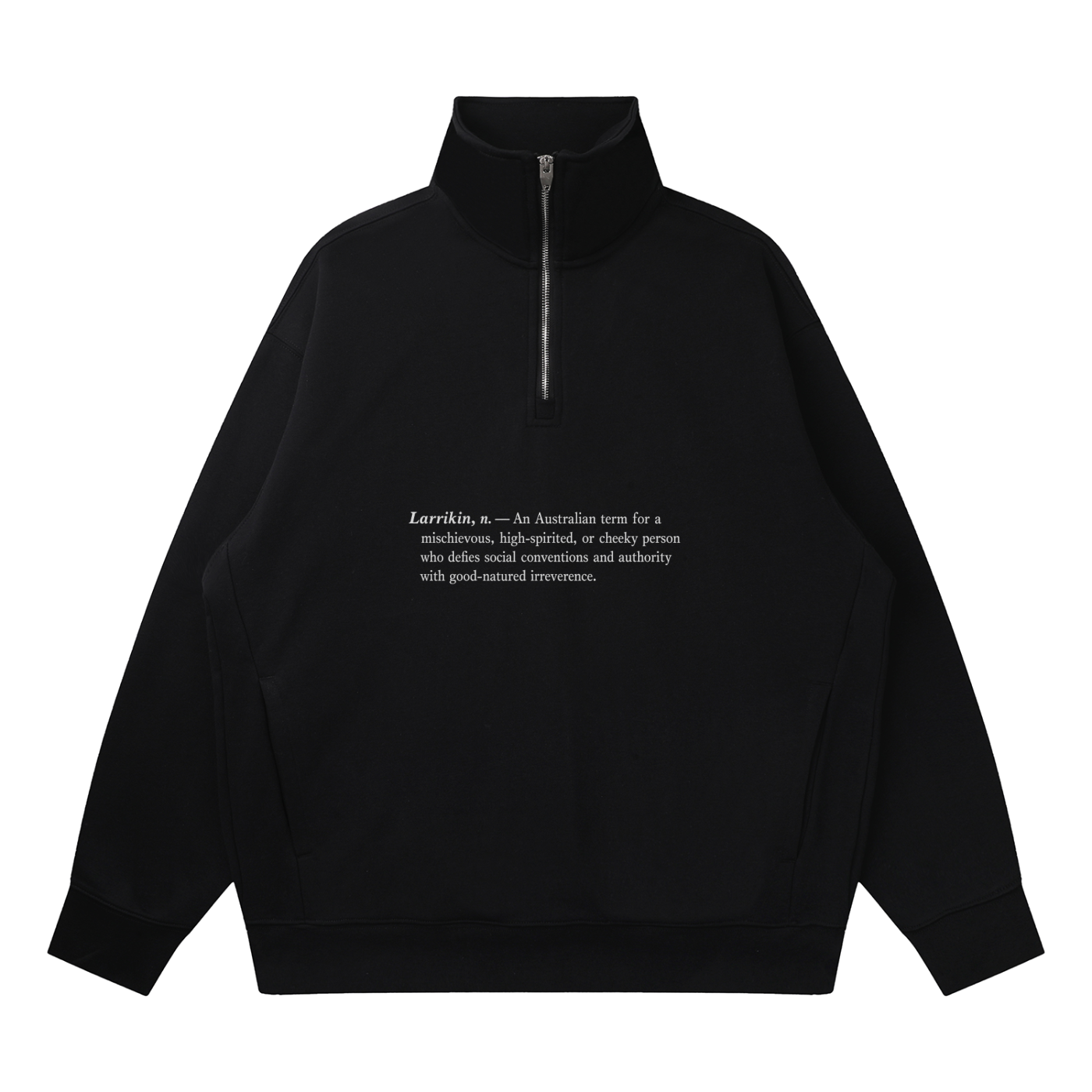 Quarter-Zip Drop Shoulder Sweatshirt